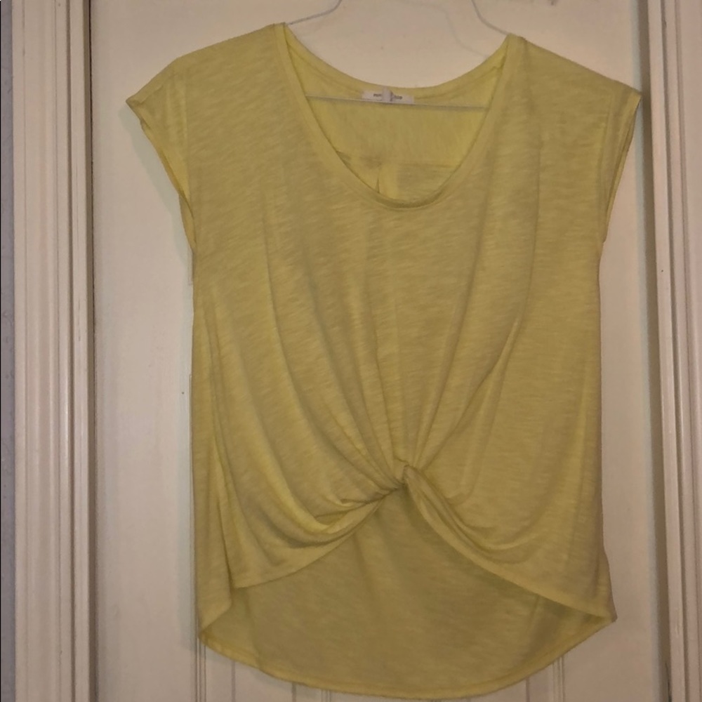 Yellow knot shirt